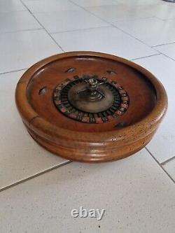 Ancienne roulette en bois 39 cm de diamètre