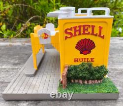 Ancienne station service en résine NOREV 1/43e Shell Relais N°5 boîte d'origine