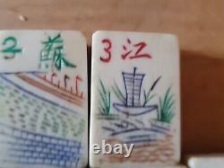 Antique Mah Jong bambou os májiang chine japon china Mahjong