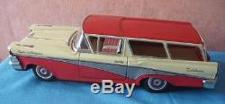 Asahi Atc Tin Toy Japan Ford Fairlane 1959 Ranch Wagon Tole Friction 35 CM 333 J