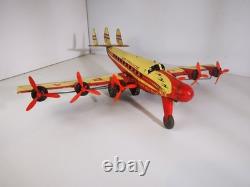 Avion Joustra ALBA Air France à moteur à clé Ultra Rare 6 hélices+éclairage