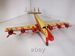 Avion Joustra ALBA Air France à moteur à clé Ultra Rare 6 hélices+éclairage