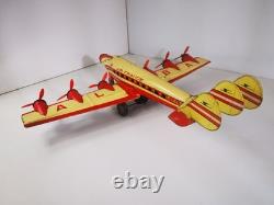 Avion Joustra ALBA Air France à moteur à clé Ultra Rare 6 hélices+éclairage