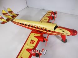 Avion Joustra ALBA Air France à moteur à clé Ultra Rare 6 hélices+éclairage