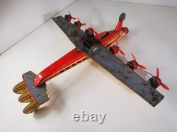 Avion Joustra ALBA Air France à moteur à clé Ultra Rare 6 hélices+éclairage