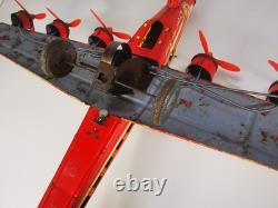 Avion Joustra ALBA Air France à moteur à clé Ultra Rare 6 hélices+éclairage