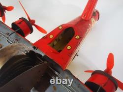 Avion Joustra ALBA Air France à moteur à clé Ultra Rare 6 hélices+éclairage