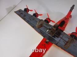 Avion Joustra ALBA Air France à moteur à clé Ultra Rare 6 hélices+éclairage