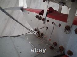 Avion. Tole. MECCANO. CONSTRUCTEURS D'AVION. GRAND HYDRAVION BIPLAN