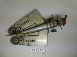 Avion tole. À friction. Monoplan à ailes repliables METTOY 1951