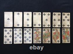 B. P. GRIMAUD Ancien JEU DE CARTES Tarot CACHET FISCAL 1890 Complet 78 Cartes