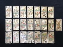 B. P. GRIMAUD Ancien JEU DE CARTES Tarot CACHET FISCAL 1890 Complet 78 Cartes
