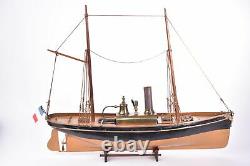 Bateau Radiguet, bateau civil à deux mâts grées. 55 cm