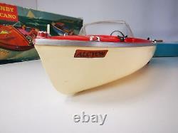 Bateau de course Alcyon Hornby 60-70 36cm Vintage Moteur fonctionne