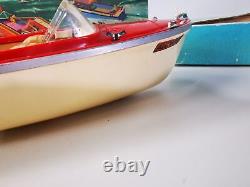 Bateau de course Alcyon Hornby 60-70 36cm Vintage Moteur fonctionne