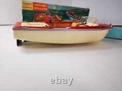 Bateau de course Alcyon Hornby 60-70 36cm Vintage Moteur fonctionne