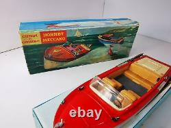 Bateau de course Alcyon Hornby 60-70 36cm Vintage Moteur fonctionne