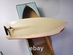 Bateau de course Alcyon Hornby 60-70 36cm Vintage Moteur fonctionne