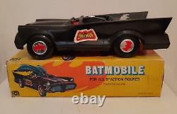 Batmobile plastique Batman & Robin MEGO + boîte d'origine (1974) RARE