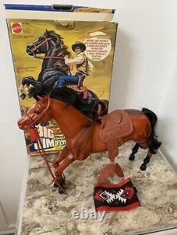 Big Jim Mattel 1979 Cheval Ouragan Tornado Mib Boîte Euro Réf 3532! Bel État
