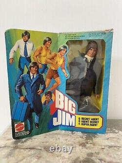 Big Jim Mattel Agent Secret 004 En Boîte Rare Variante Veste Bleue Réf 3248