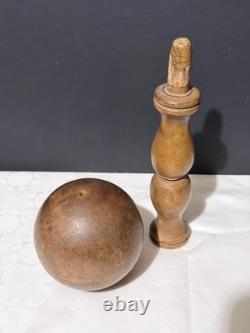 Bilboquet ancien en bois Belle patine Fin 19ème Début 20ème