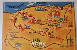 Biscuits Balier Planche Jeu Traversée du Sahara 41,5x22,5 Cm Henri Lhote 1930