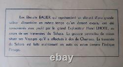 Biscuits Balier Planche Jeu Traversée du Sahara 41,5x22,5 Cm Henri Lhote 1930