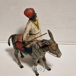 Bronze de vienne (plomb peint XIX ème) HEYDE bédoin et son ane