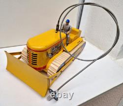 Bulldozer électrique en boite d'origine Joustra jouet ancien en tôle