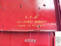 CIJ TOLE CAMION RENAULT 5 TONNES rouge ref 6/24 laitier 1948