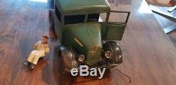 CIJ jouet renault ancien vintage 1935 tôle camion 5T de 62 cm avec chauffeur