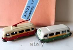 CR Rare Coffret Cadeau N°8 Pompe à Essence 7 Vehicules Superbe Etat France 1950