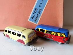 CR Rare Coffret Cadeau N°8 Pompe à Essence 7 Vehicules Superbe Etat France 1950