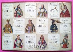 C. 1865 JEU ANCIEN Loto de l'Histoire de France Narçon Loto historique