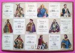 C. 1865 JEU ANCIEN Loto de l'Histoire de France Narçon Loto historique