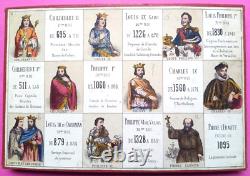 C. 1865 JEU ANCIEN Loto de l'Histoire de France Narçon Loto historique