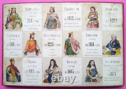C. 1865 JEU ANCIEN Loto de l'Histoire de France Narçon Loto historique