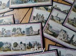 C. 1880 GRANDS CARTONS DE JEU ANCIEN Loto Géographique LION ou WATILLIAUX