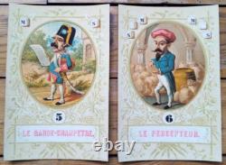 C. 1885 RARE NOUVEAU JEU DU PERCEPTEUR ANCIEN WATILLIAUX CARTES XIXe 19e
