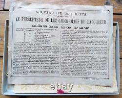 C. 1885 RARE NOUVEAU JEU DU PERCEPTEUR ANCIEN WATILLIAUX CARTES XIXe 19e
