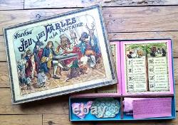 C. 1890 ANCIEN LOTO NOUVEAU JEU DES FABLES DE LA FONTAINE Léon SAUSSINE