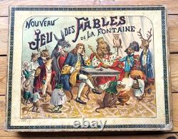 C. 1890 ANCIEN LOTO NOUVEAU JEU DES FABLES DE LA FONTAINE Léon SAUSSINE