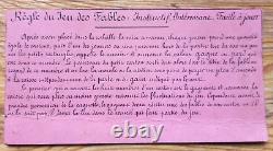 C. 1890 ANCIEN LOTO NOUVEAU JEU DES FABLES DE LA FONTAINE Léon SAUSSINE