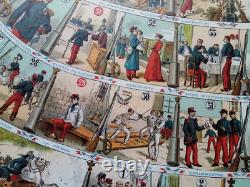 C. 1890 Ancien Grand Plateau Le Regiment Jeu De L'oie Militaria MD