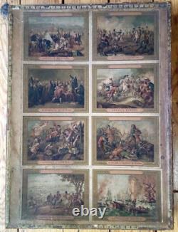 C. 1900 RARE GRAND JEU ANCIEN PUZZLE Tableaux militaires Militaria 45 x 33