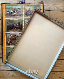 C. 1900 RARE GRAND JEU ANCIEN PUZZLE Tableaux militaires Militaria 45 x 33