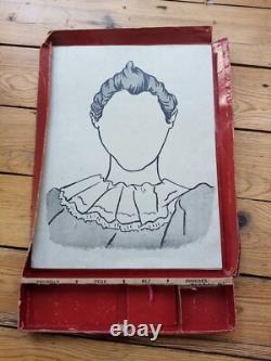 C. 1900 Tres Rare Jeu Ancien Le Mimegramme Maurin Jouet A Restaurer