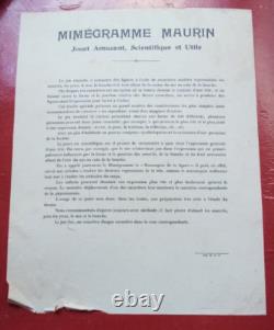 C. 1900 Tres Rare Jeu Ancien Le Mimegramme Maurin Jouet A Restaurer