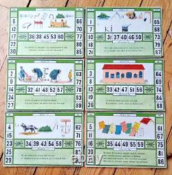 C. 1910 LOT COMPLET DE CARTONS DE JEU ANCIEN Loto Rébus REVENAZ & TABERNAT